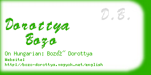 dorottya bozo business card